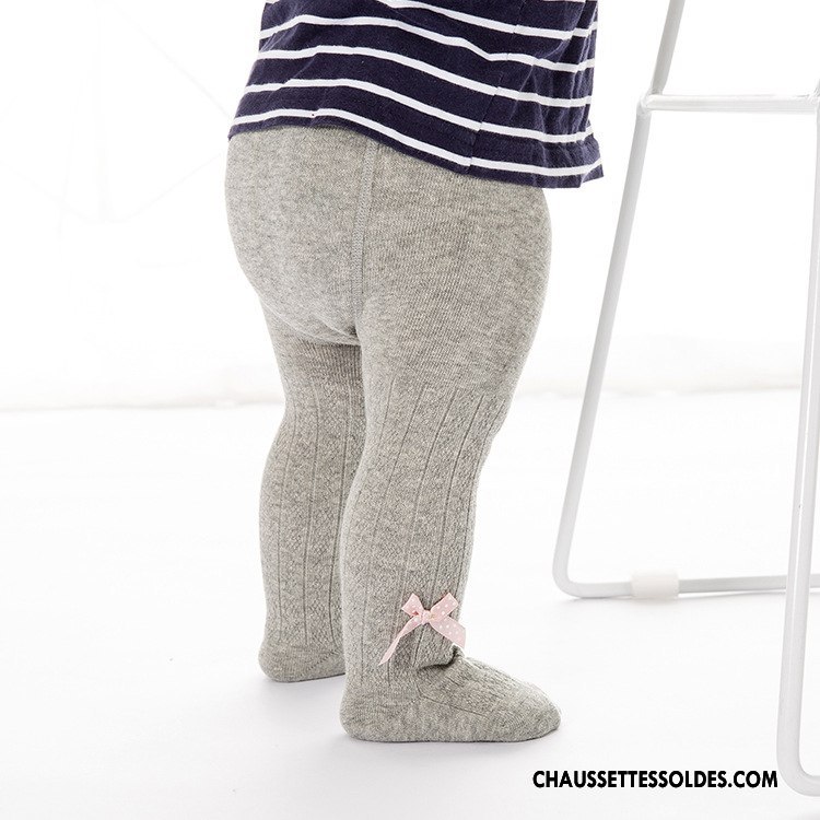 Collant Fille Guêtres Leggings Enfant Thermiques Bébé Chaussettes En Coton  Collant Panty Pure Gris Soldes Pas Cher