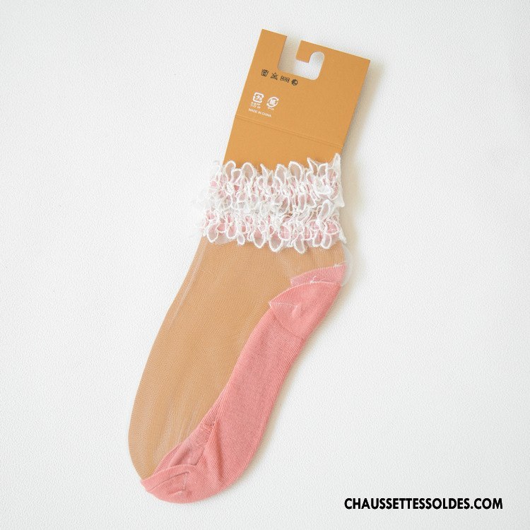 Bas Bas De Soie Femme Princesse Chaussette Été Nouvelles Arrivées Courte Chaussette De Noël Blanc