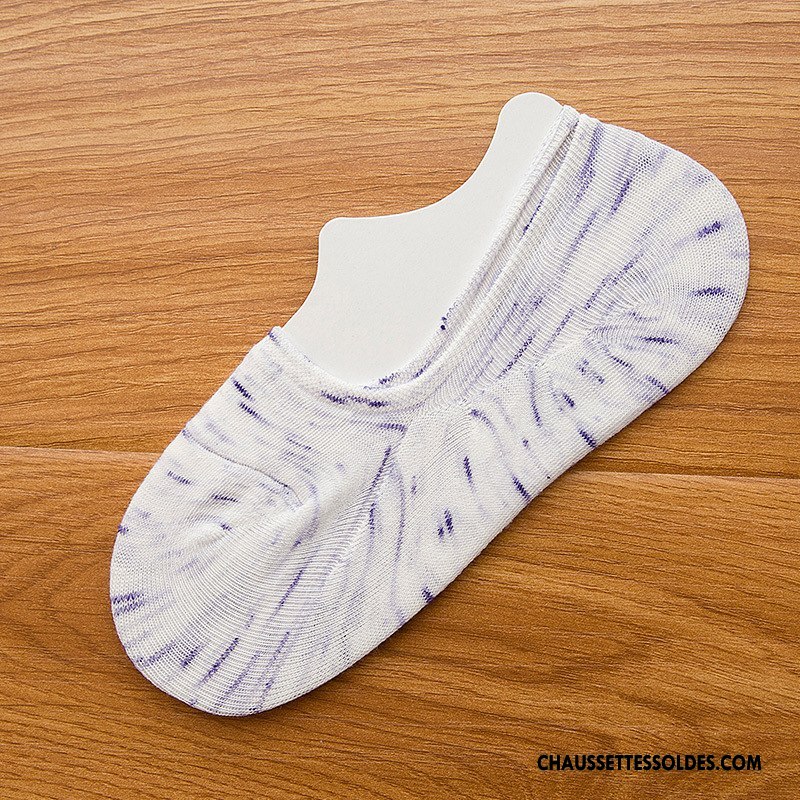 Chaussette Basse Femme Le Nouveau Chaussette Basse Coupée Yarn Été Invisible Plaine Blanc