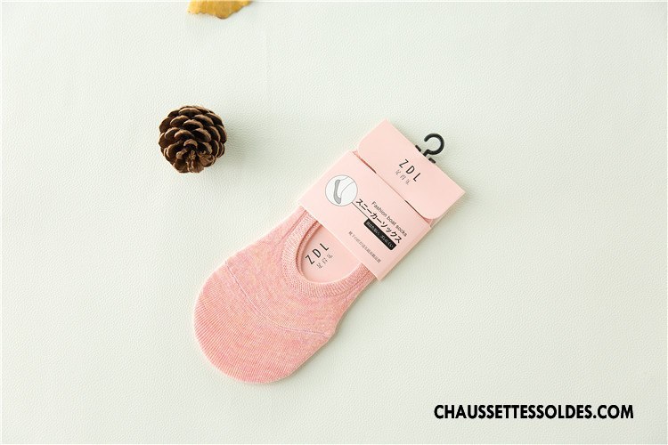 Chaussette Basse Femme Nouvelles Arrivées Dame Invisible Été Silicone Chaussettes En Coton Pure Blanc