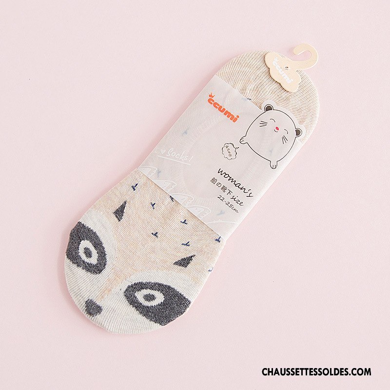 Chaussette Basse Femme Silicone Dessin Animé Nouvelles Arrivées Antidérapant Animal Été Vert Clair