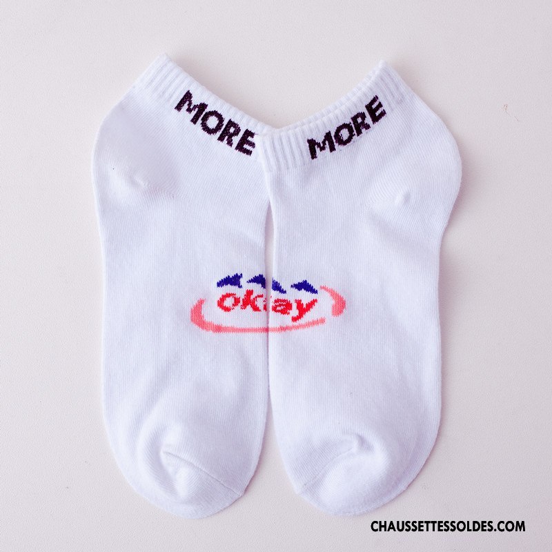 Chaussettes Courtes Femme Drôle Art Nouvelles Arrivées Élève Chaussette Courte Lovers Blanc