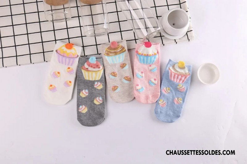 Chaussettes Courtes Femme Le Nouveau Tous Les Assortis Printemps Charmant Chaussette Basse Coupée Frais Gris