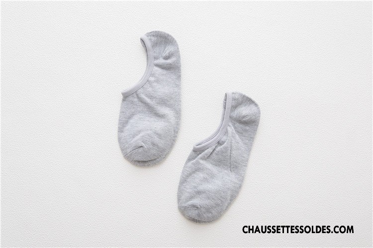 Chaussettes Invisibles Homme Chaussette Courte Le Nouveau Casual Été Printemps Style Chaud Pure Gris