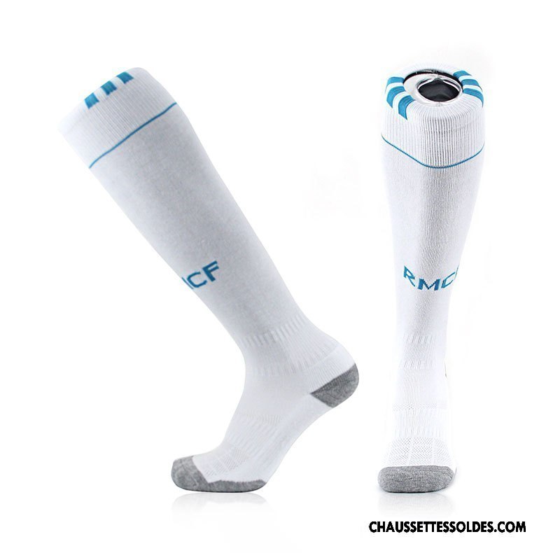 Chaussettes Longues Homme Adulte Antidérapant Respirant Mouvement Absorber La Sueur Serviette Bleu