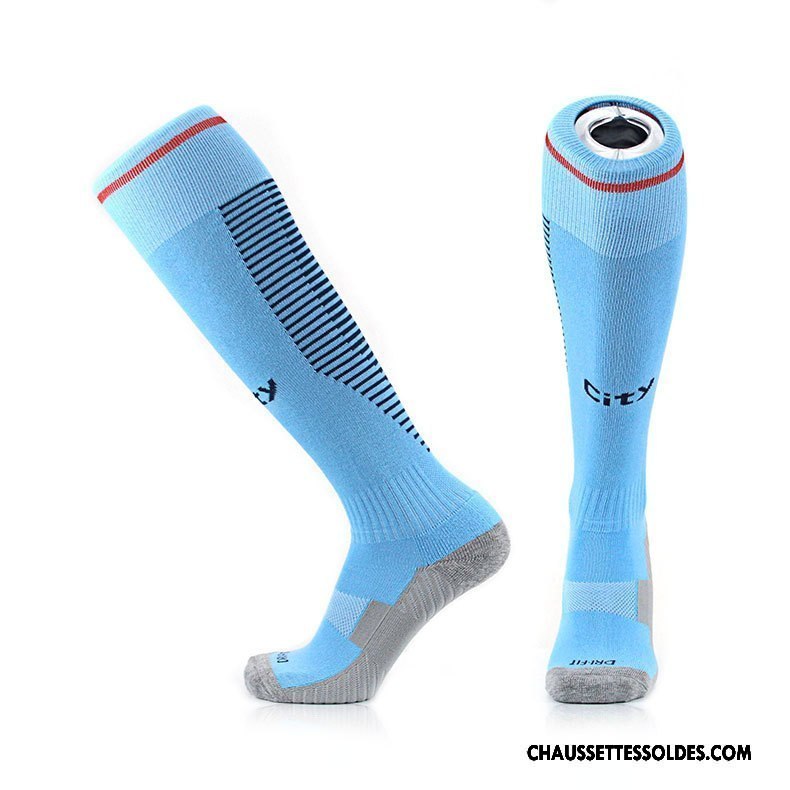 Chaussettes Longues Homme Adulte Antidérapant Respirant Mouvement Absorber La Sueur Serviette Bleu