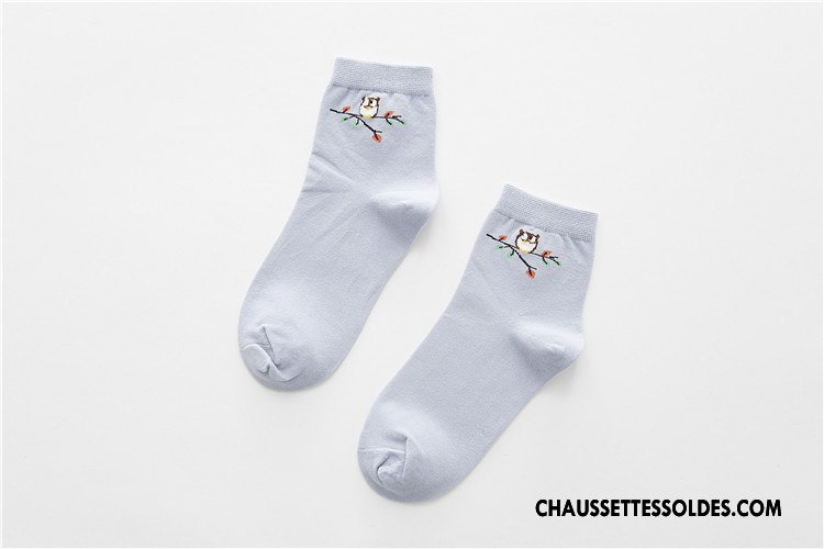 Chaussettes Mi Hautes Femme Frais Dessin Animé Coton Bio Le Nouveau 100% Coton Chaussette Courte Rose