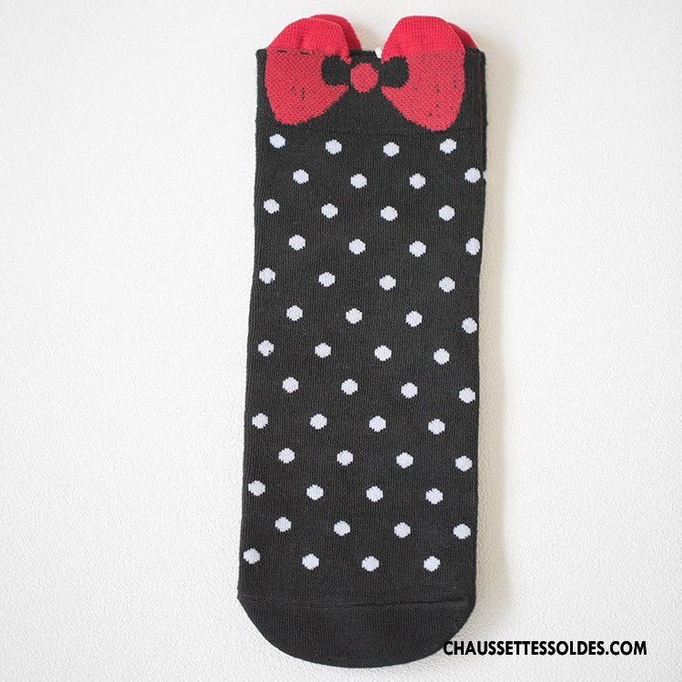 Chaussettes Mi Hautes Femme Gros Chaussettes En Coton Nouvelles Arrivées Été Printemps Papillon Rouge