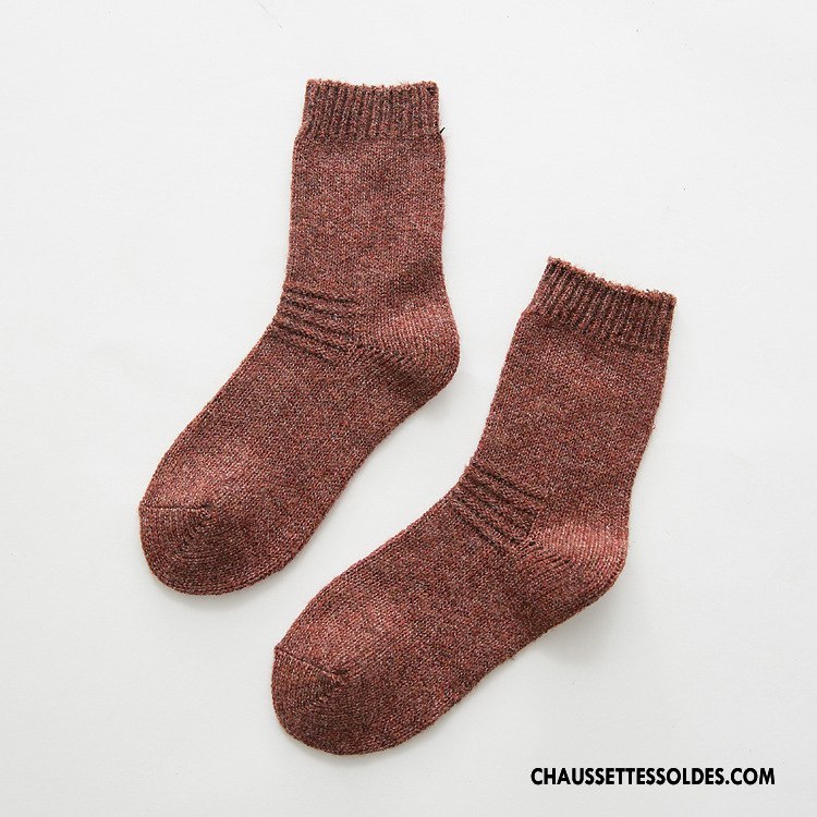 Chaussettes Mi Hautes Femme L'automne Dame Velours De Laine Thermiques Renforcé Terry