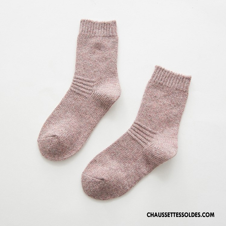 Chaussettes Mi Hautes Femme L'automne Dame Velours De Laine Thermiques Renforcé Terry