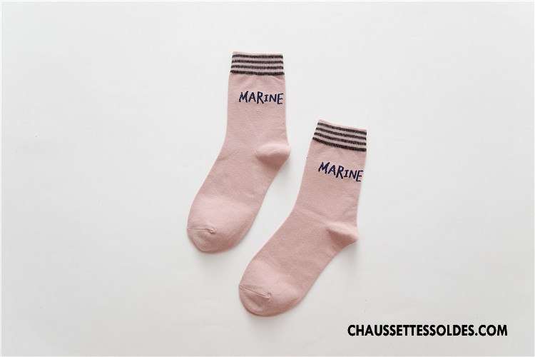 Chaussettes Mi Hautes Femme Milieu Tous Les Assortis Chaussettes En Coton L'automne Hiver Nouvelles Arrivées Rouge