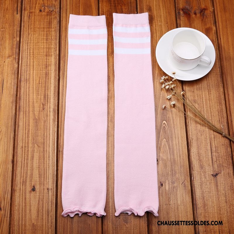 Guêtres Femme Hiver Genouillère Le Nouveau L'automne Chaussettes En Coton Thermiques Rose