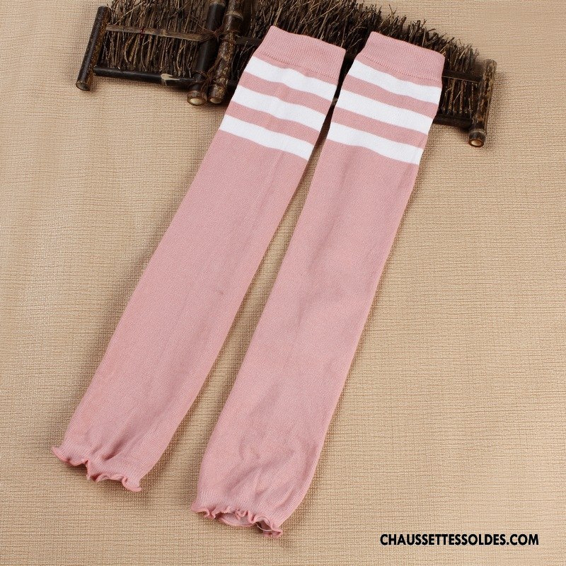 Guêtres Femme Hiver Genouillère Le Nouveau L'automne Chaussettes En Coton Thermiques Rose